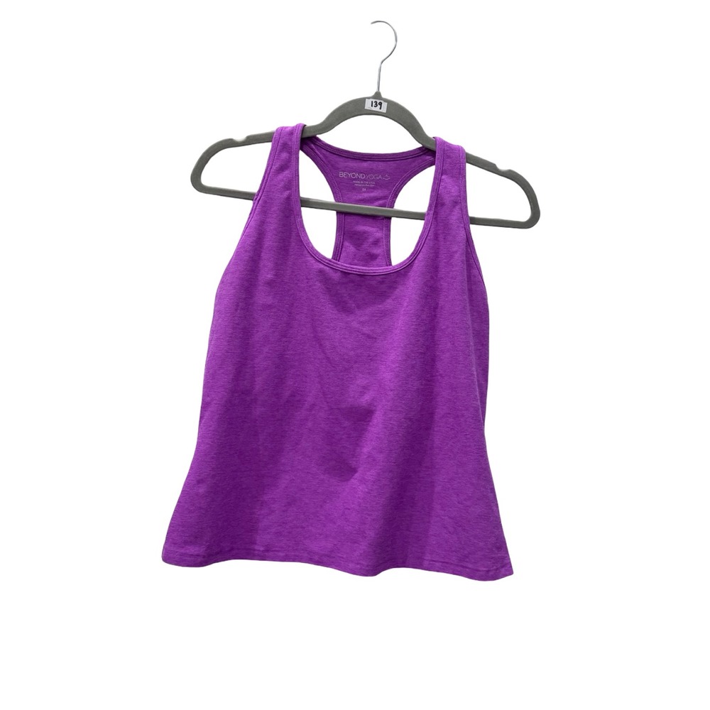 Beyond Yoga Womens Purple Heathered Racerback Activewear Tank Top 2X SD4002P
